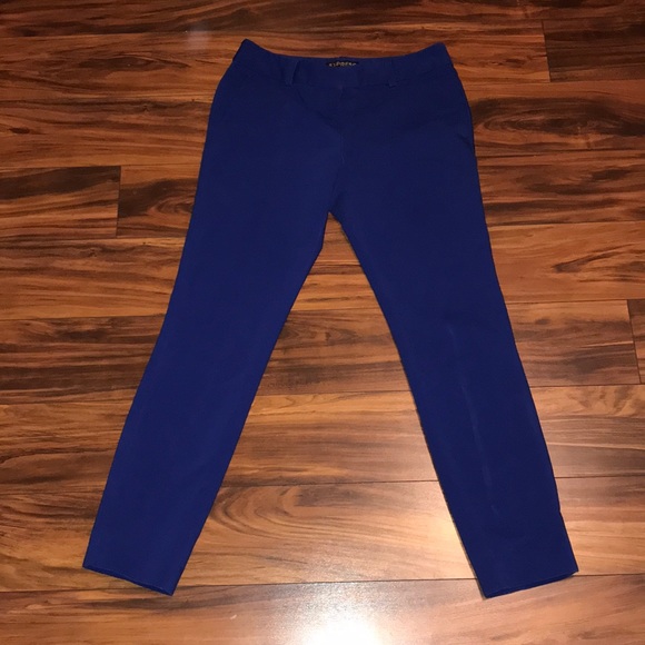 BLUE: Express Columnist Dress Pants - Picture 5 of 8